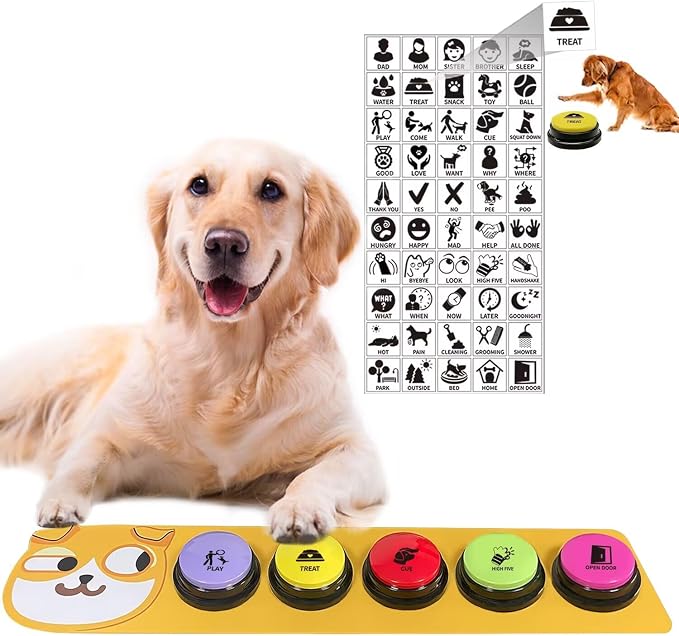 RIBOSY Dog Buttons for Communication, 5 Pcs