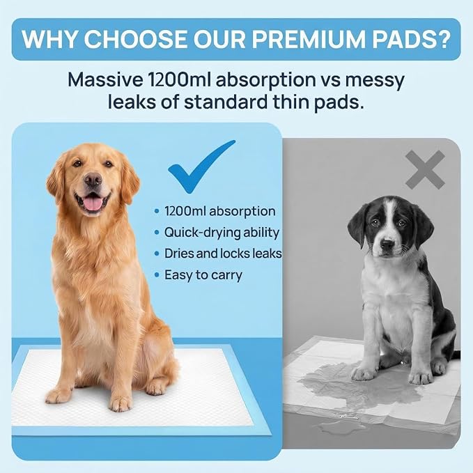 XXXL Puppy Pads for Dogs & Cats 31"x47"30 Count,Extra Large Dog Pee Pads,Pee Pads for Dogs, Leak-Proof Super Absorbent Dog Pee Pads Disposable Thicken Pet for Large Senior Dogs, Puppies, Cats & Pets