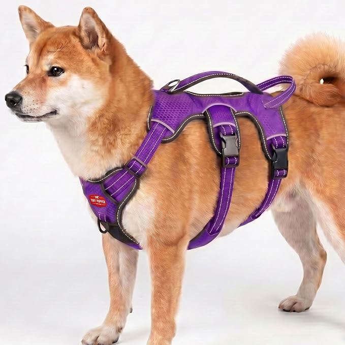 Tuff Pupper Escape Proof No Escape Dog Harness | 5 Point Adjustable Fit Harness for Dogs | Padded Dog Harnesses | Handle Dog Lift Harnesses