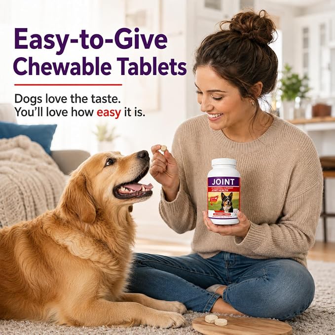 Dog Hip & Joint Supplement with Glucosamine, Chondroitin & MSM, 100 Count