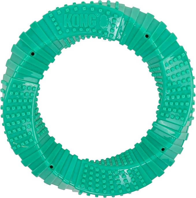 KONG CoreStrength Dog Toy – Ring – Durable Tough Chew Toy for Medium & Large Dogs – Textured Dental Chew for Teeth & Gums – Fetch & Interactive Play