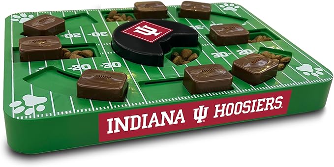 Pets First NCAA Indiana Hoosiers Puzzle Toy, Puzzle Treat Dog Toy, Interactive Dog Treat Toy, Dog Puzzle Fedding Slow Toy