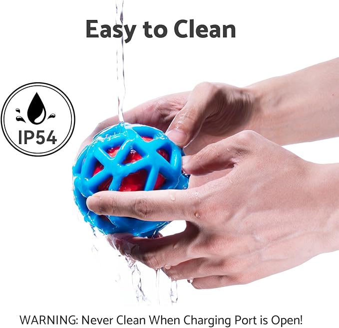 seagi Interactive Dog Toy, Motion-Activated Bouncing Vibrating Dog Ball | USB Rechargeable Design with Durable Natural Rubber Shell for Interactive Dog Ball, for Small/Medium/Large Dogs