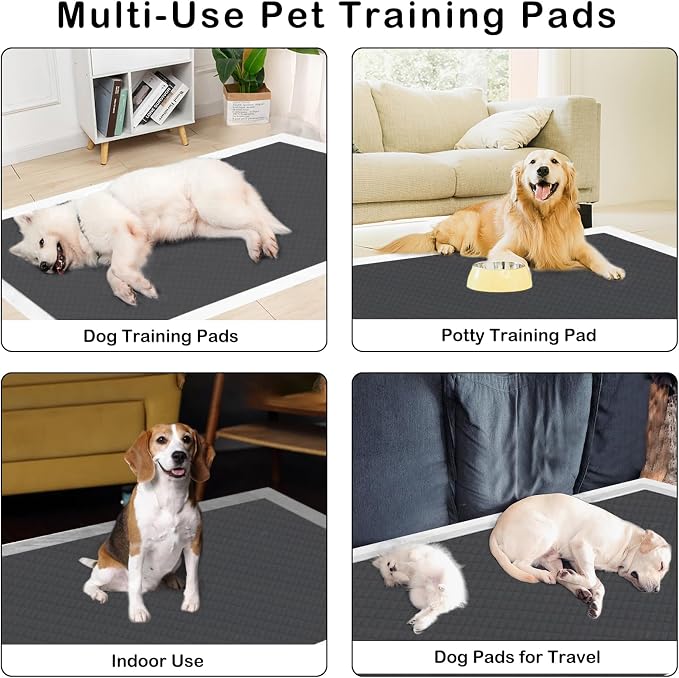 Extra Large 31"x47" 40 Pcs Odor-Control Super Absorbency Charcoal Pee Pads for Dogs & Cats - Leak-Proof Thicken Disposable Potty Pads