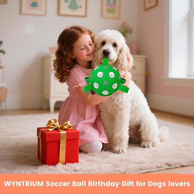 Dog Soccer Ball with Straps, 6in, Jolly Ball, Floating