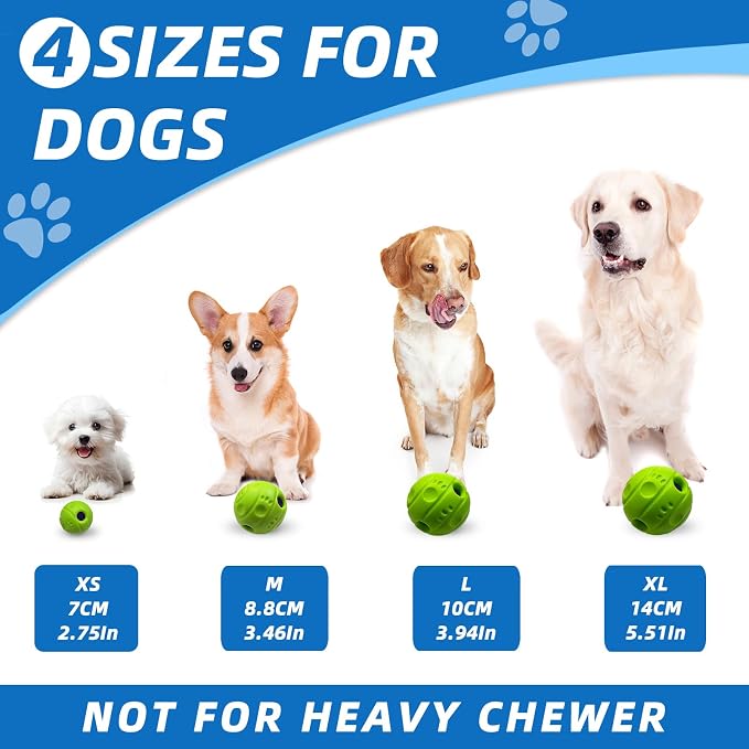 Dog Toys Ball, Interactive, M, 3.46 in (8.8 cm) | No Paint, Gibbering Sound, Surface Concave Lines