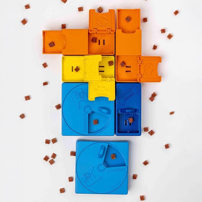 Rainbow Set Pawzler - Modular Dog Puzzle | Pawzler Interactive Dog Treat Puzzles for Canine Enrichment