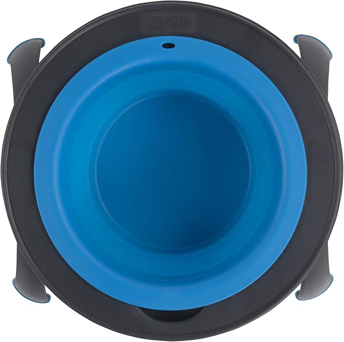 Dexas Pets Single Elevated Pet Feeder/Pet Bowl, 4 Cup Capacity, Pro Blue (PW1404322194)
