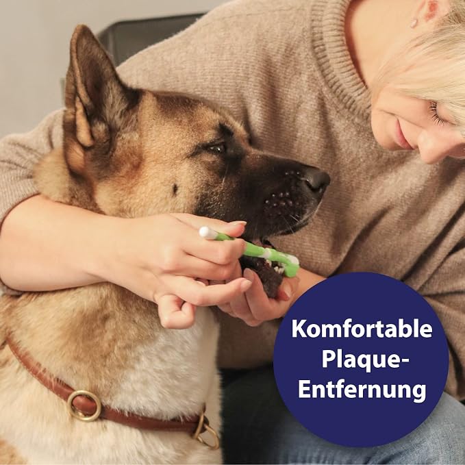 Canosept 3-Headed Dog Toothbrush - Dog Breath freshener - Dog Toothbrush Dog Teeth Cleaning Products - Plaque Remover for Dogs Teeth - Plaque Off for Dogs