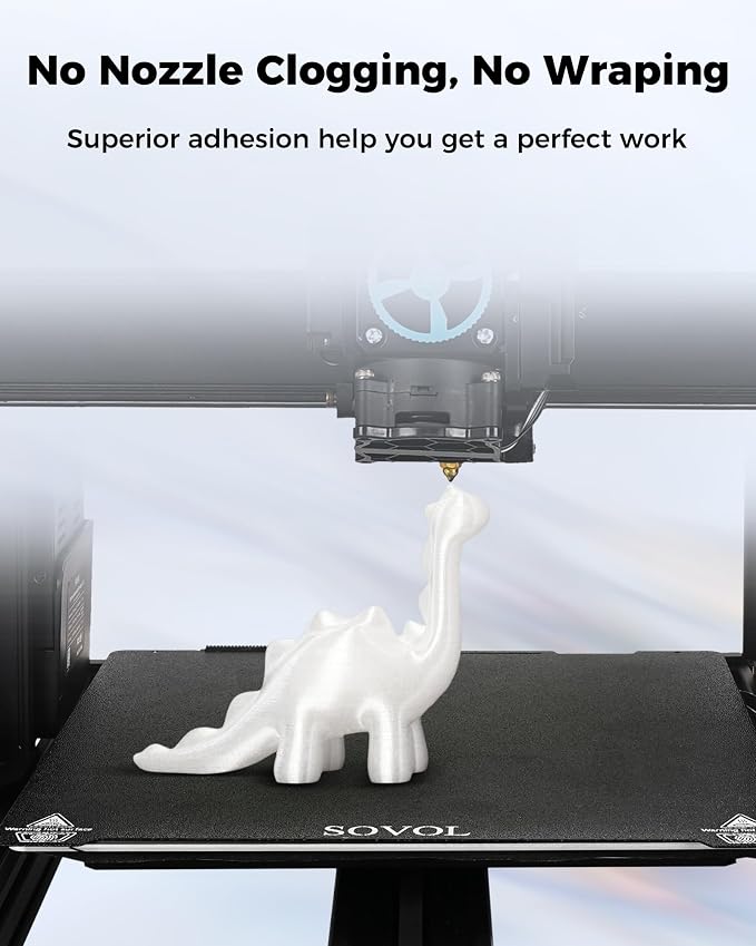 Sovol TPU Filament 1.75mm, 95A Soft TPU Flexible 3D Printer Filament with High Elasticity, 1kg (2.2lbs), Dimensional Accuracy +/- 0.03 mm, Fit Most FDM Printer, Clear
