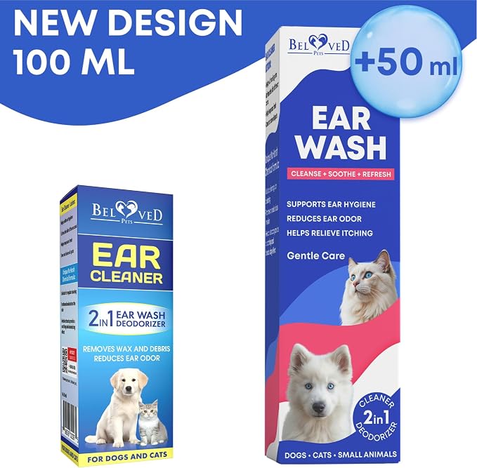 Cat & Dog Ear Cleaner Drops & Wash Solution