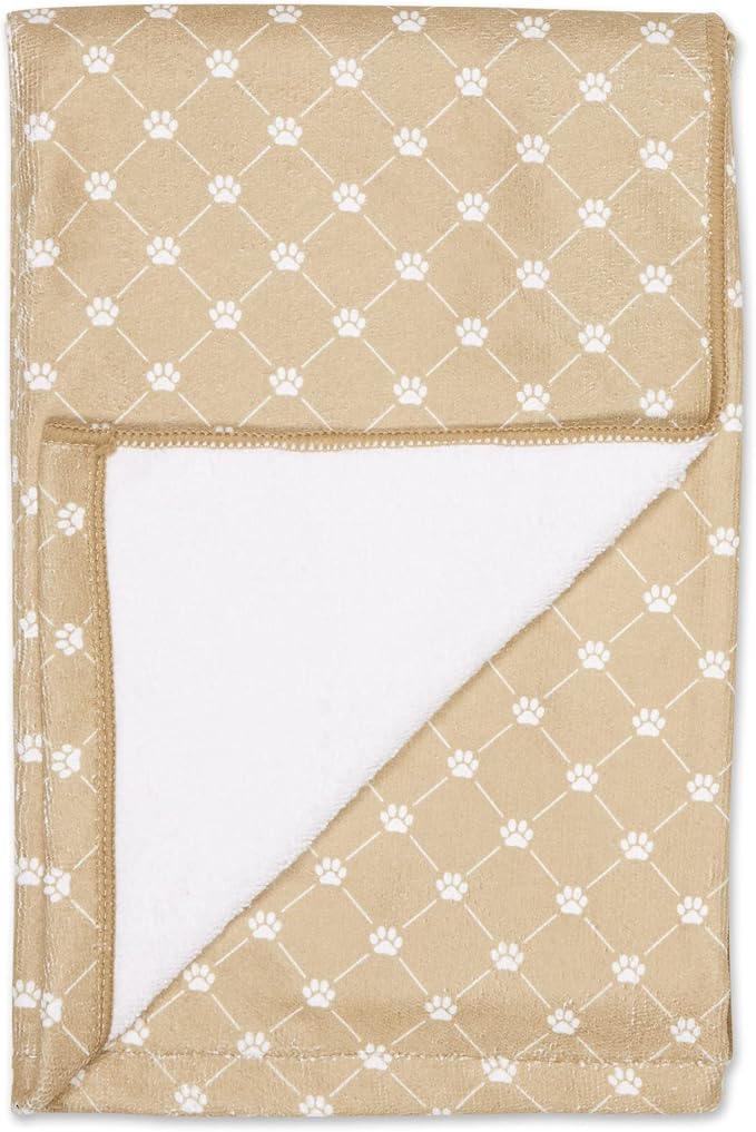 Bone Dry Pet Grooming Towel Collection Absorbent Microfiber X-Large, 41x23.5, Trellis Taupe (Pack of 4)