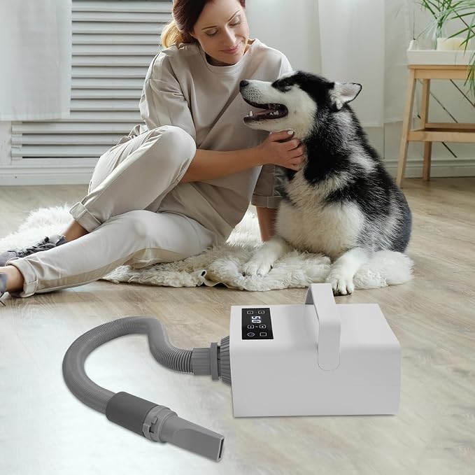 Pet Hair Dryer with Low Noise,Pet Grooming Dryer with Powerful Motor and Diffuser for Dogs, Cats, Puppies - Portable Handheld for Quick Drying After Bath