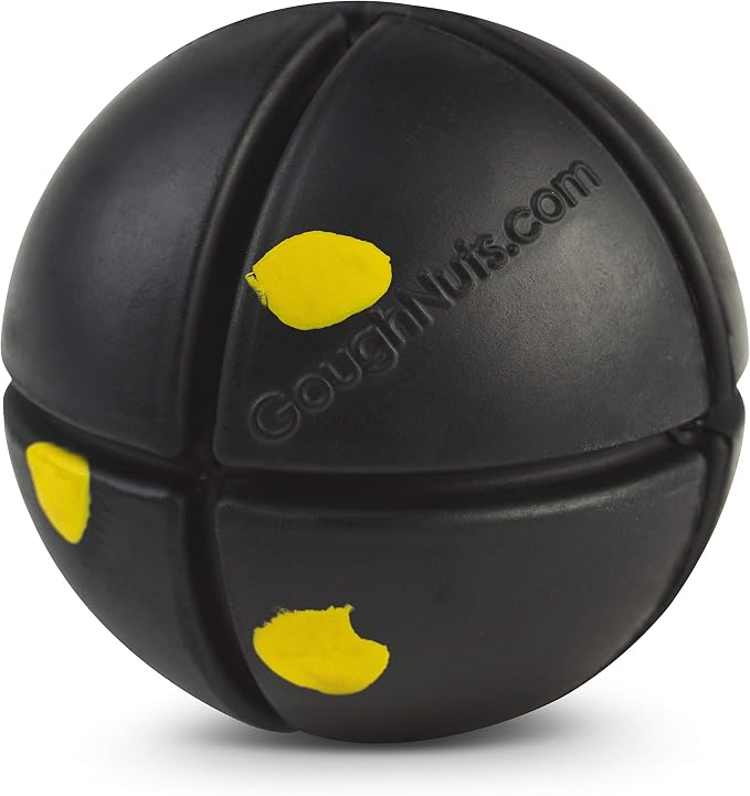 Goughnuts – Virtually Indestructible Ball - Guaranteed Dog Chew Toys for Aggressive Chewers Like Pit Bulls, German Shepherds, and Labs from 30-70 Pounds - Toughest and Durable Natural Rubber - Pro 50