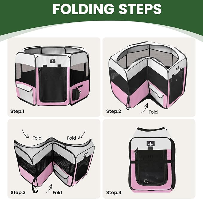 X-ZONE PET Dog Playpen - Pink, Medium