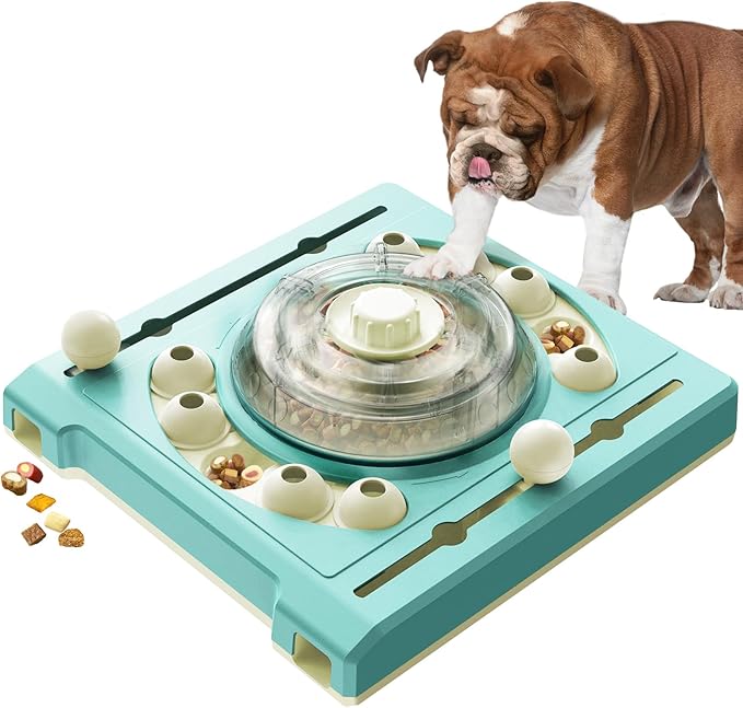 KADTC Dog Puzzle Toy, XL Size, 2 Levels of Step-by-Step Challenge, Spin to Release Treat Dispenser, Slow Feeder & Mental Stimulation Enrichment Toy for Small Medium Large Dogs