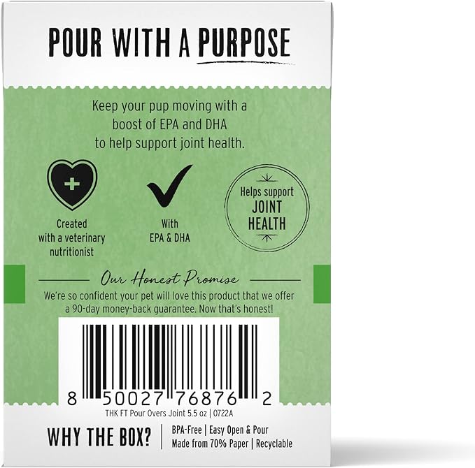 Honest Kitchen Functional Pour Overs Chicken Stew Dog Food Topper - Hip & Joint Support, 5.5 oz x12