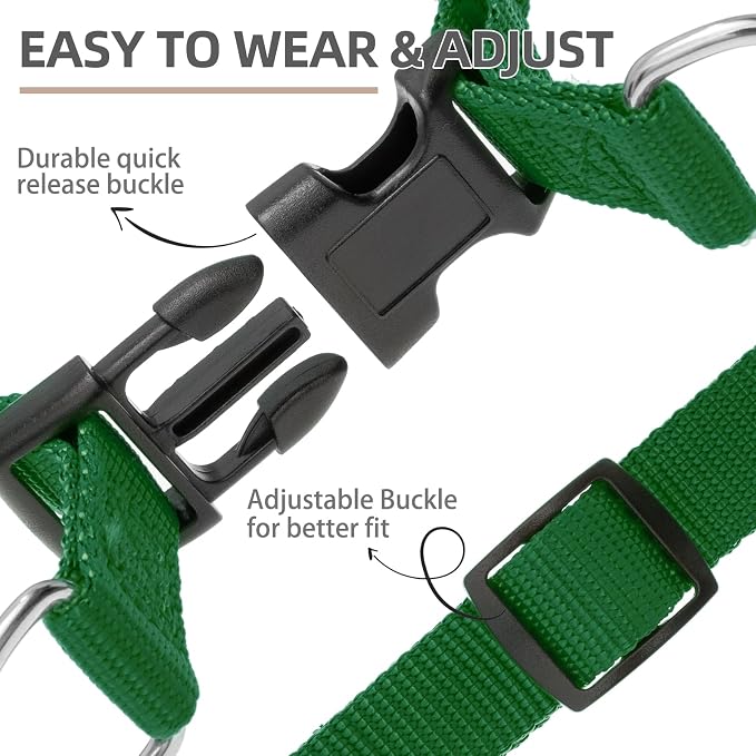 PUPTECK No Pull Dog Harness Small Sized Step-in Adjustable Puppy Vest | Soft Webbing Basic Halter with ID Tag for Outdoor Walking