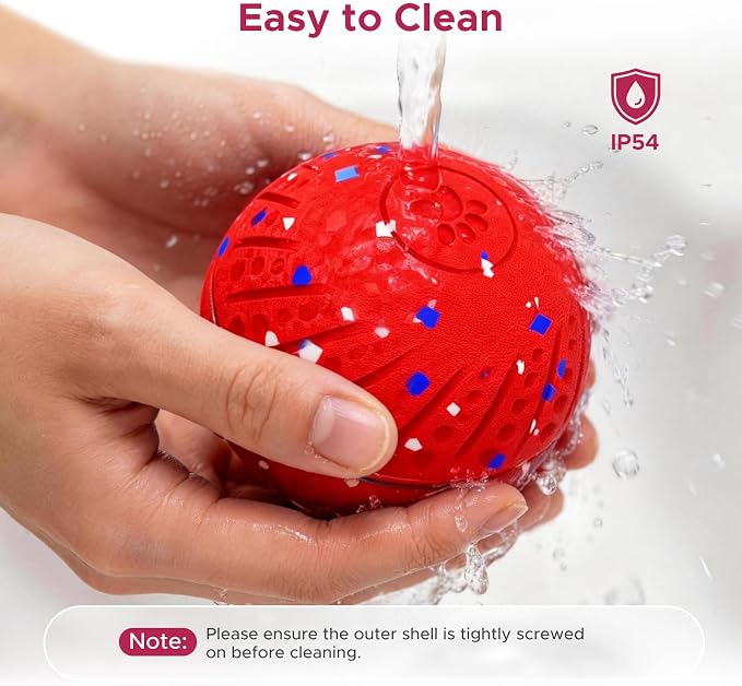 Dog Toys for Small Medium Dog to Keep Them Busy, Smart Interactive Dog Toys, Automatic Moving Bouncy Dog Balls 3-Modes with Lights, Motion Activated Rolling Dog Balls, Mental Stimulation, E-TPU Red