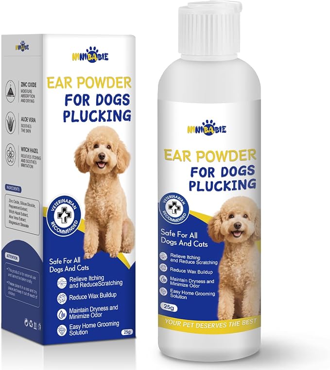 Dog Ear Powder for Hair Removal, Grooming Grip Powder