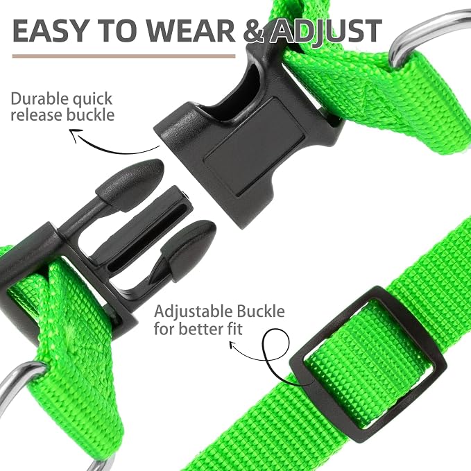 PUPTECK No Pull Dog Harness Small Sized Step-in Adjustable Puppy Vest | Soft Webbing Basic Halter with ID Tag for Outdoor Walking