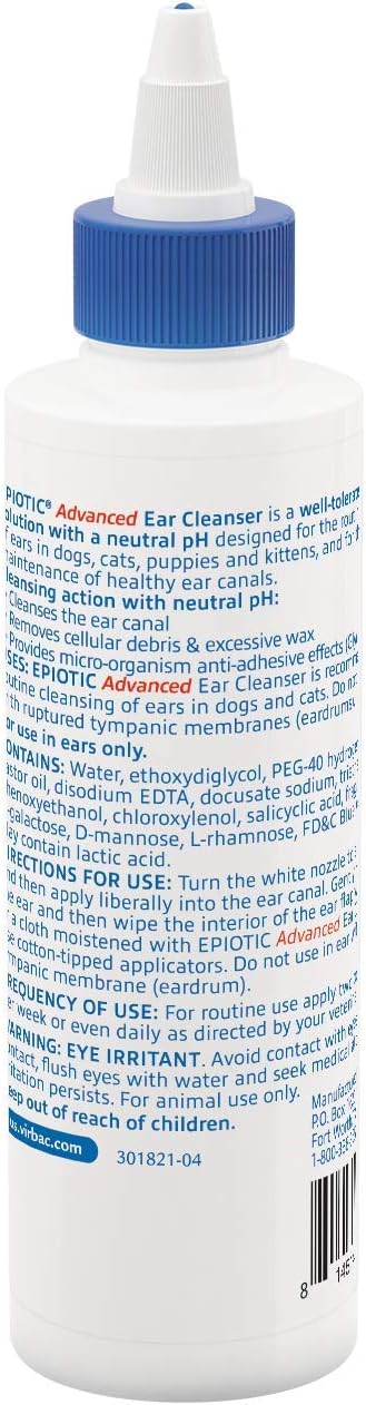 Virbac Epiotic Advanced Ear Cleanser, 4 oz (Pack of 12)