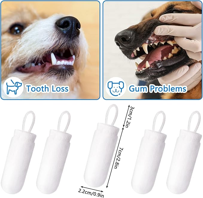 Chunful 20 Pcs Dog Fingerbrush Microfiber Full Soft Finger Toothbrush Pet Dental Finger Brush for Dog Cat Washable Teeth Cleaning Remove Plaque and Tartar
