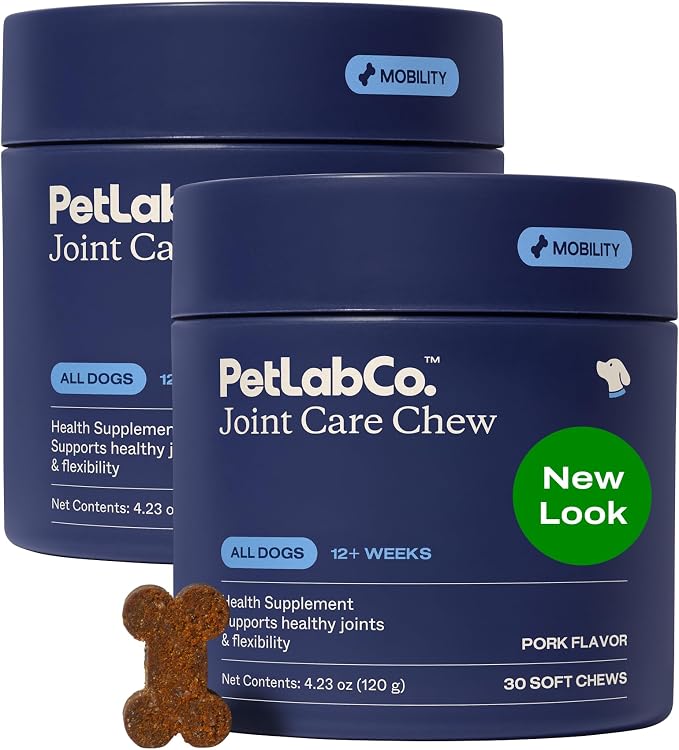 PetLab Co. Joint Care Chews for Dogs, 30 Soft Chews, 2-Pack, Pork