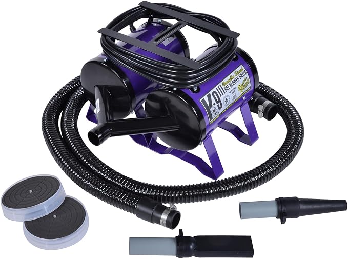Electric Cleaner Company ECC K-9 III Variable Speed Dog Dryer - High Velocity Blow Dryer for Pets, Metallic Purple