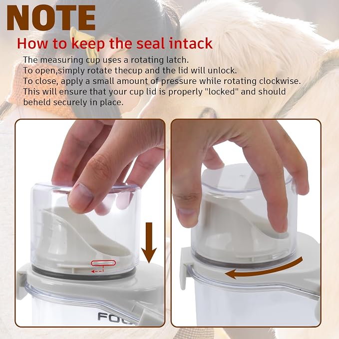 Pet Food Storage Container with Large Pour Spout, White