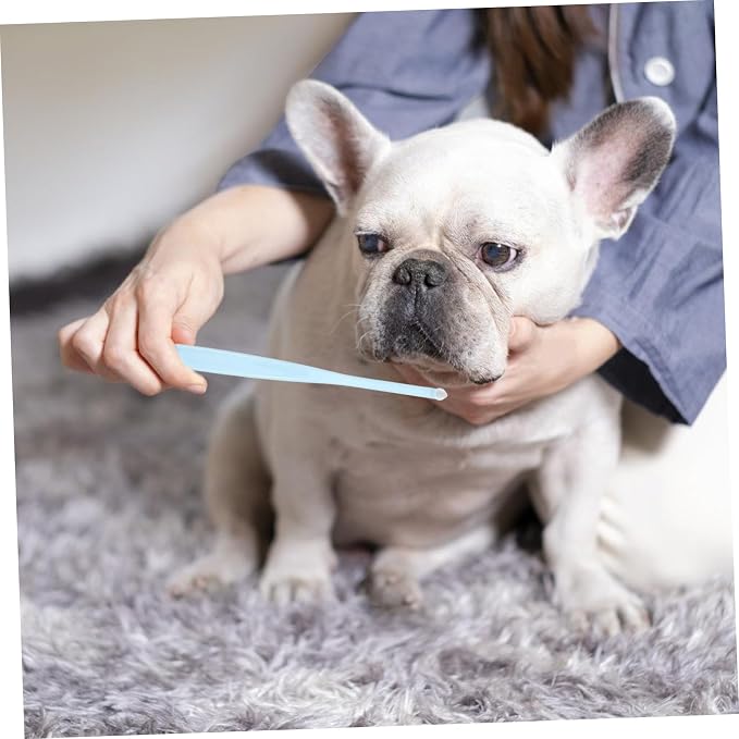Pointed Head Pet Toothbrush for Cats and Dogs Soft Bristle Oral Care Tool for Small Breeds Bad Breath Control Ergonomic Handle for Easy Use Pet Supply