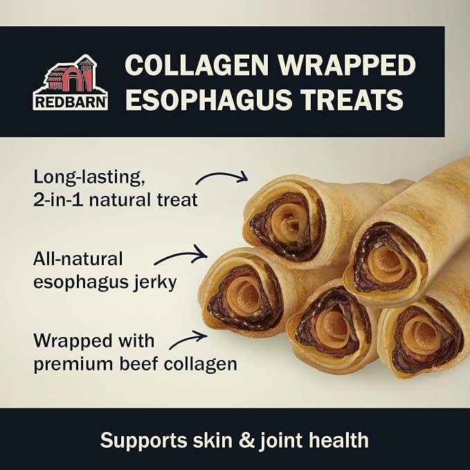 Beef Esophagus Wrapped in Collagen Chew by Redbarn