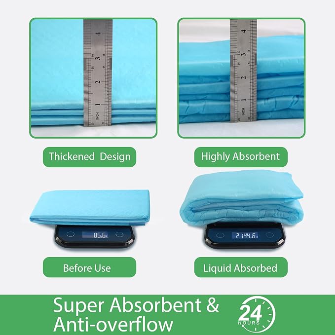 DEEP DEAR XLarge Dog Pads 28"x34", 40 Count Puppy Pads for Potty Training, Heavy Duty Pee Pads for Dogs, Dog Potty Pads for Pups, Kittens, Rabbits, Quick Drying & No Leaking Pet Pads for Housetraining