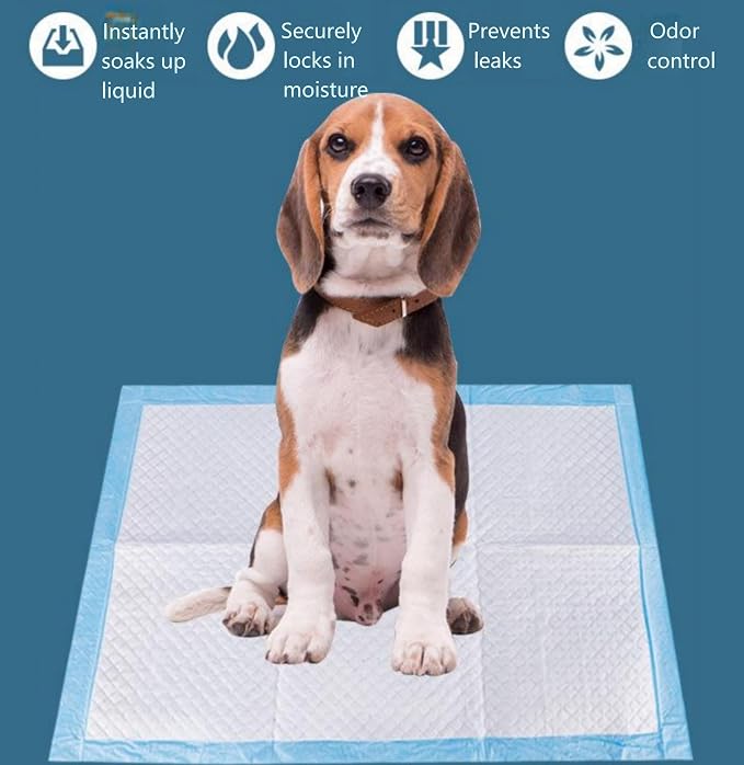 Paw-FECT Piece - Pet Pee Pads 23"x23" 40 Count, 7 Layer Heavy Duty Super Absorbant with Diamond Lock Technology, Leak Proof, Quick Drying, Easily Disposible, for Dog/Cats/Rabbits, Potty Training
