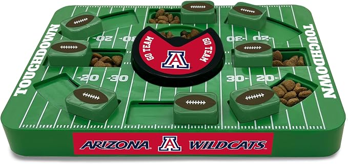 Pets First NCAA University of Arizona Large Puzzle Treat Toy for Dogs - Interactive Slow Feeding Toy, New Large Size