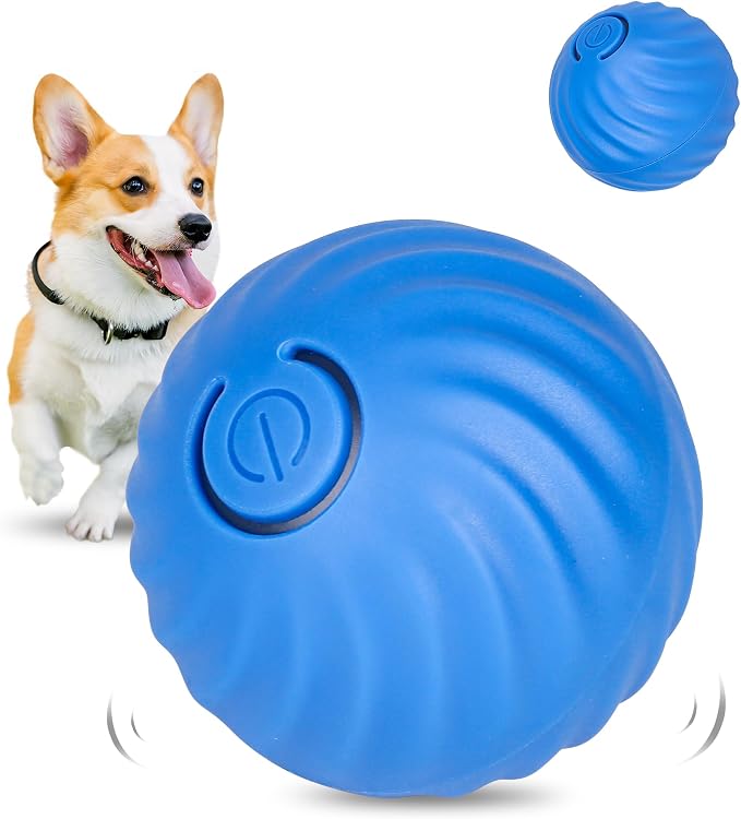 NEOALLYPETS Smart Interactive Dog Toy Ball, Active Rolling Wicked Ball with Automatic Bouncing and Rotating for Puppy/Small Dogs Durable, Chewable, USB Recharger and Fun Gift Toy to Dog (Medium)