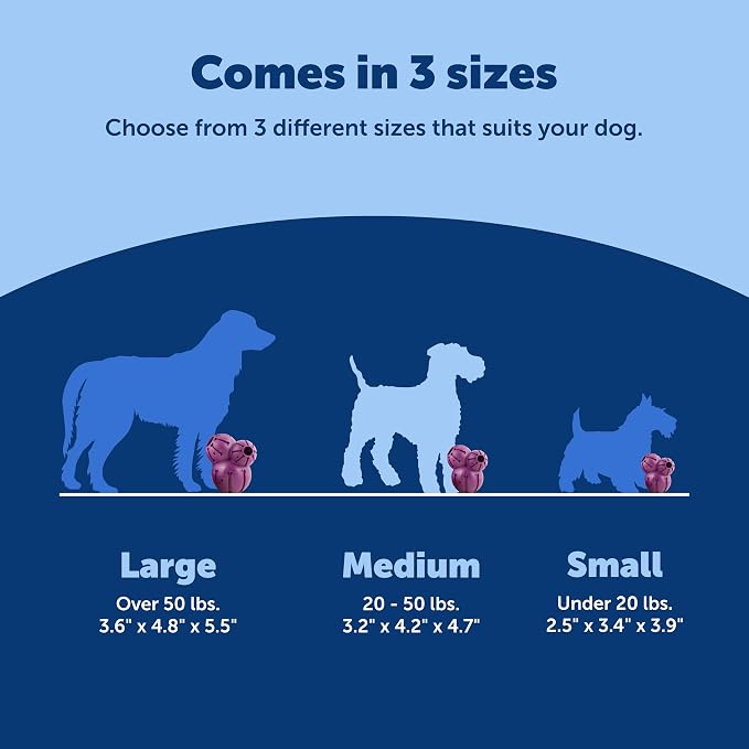 PetSafe Busy Buddy Barnacle Treat Dispensing Dog Toy, Medium | 3 Treat Meter Prongs Randomly Dispense Kibble, Bone-Shaped Grooves Hold Spreadable Treats Like Peanut Butter
