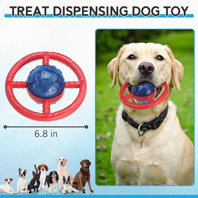 Treat Dispensing Dog Toys, Slow Feeder for Health Eating, Interactive Dog Toys for Boredom, Durable Dog Food Puzzle for Small Medium Dog to Keep Them Busy
