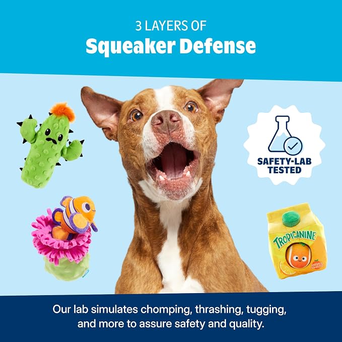 BarkBox Chicky and Woofles to Go Flying Disc Dog Toy - for Dogs | Fluff-Free Crinkle Disc with T-Shirt Rope Edge | Durable Fetch & Tug Toy & Puppies