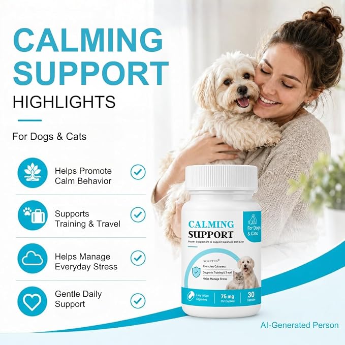 Calming Support Supplement for Small Dogs & Cats, Small