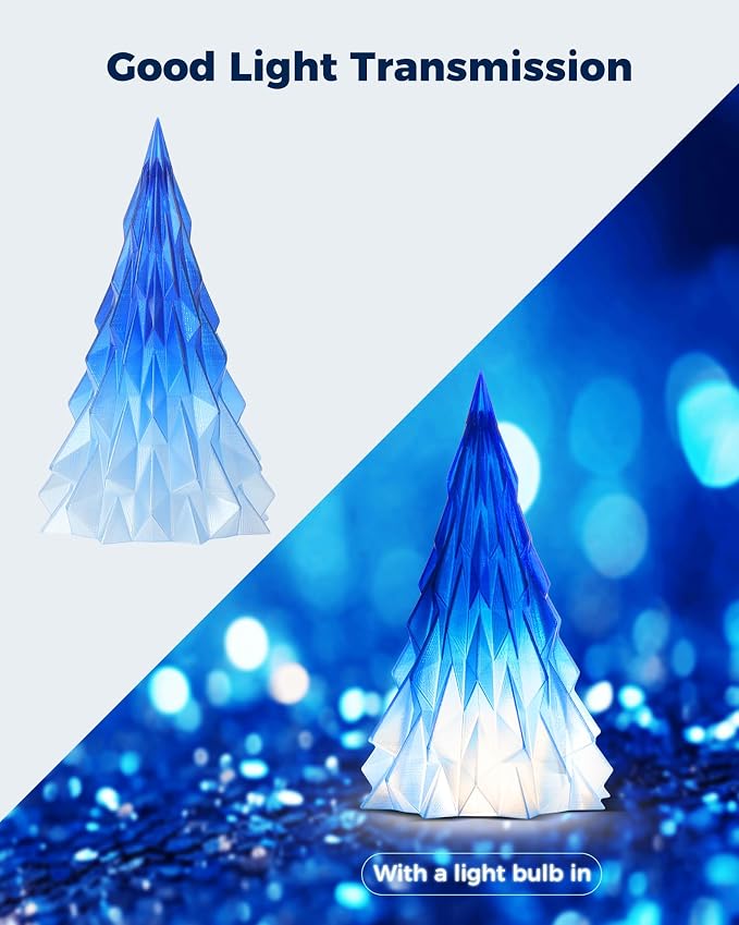 Sovol 3D Printer PETG Filament 1.75mm, Gradient Multicolors Filaments Material, 1kg (2.2lbs), Dimensional Accuracy +/- 0.03 mm, Fit Most FDM Printer, Blue