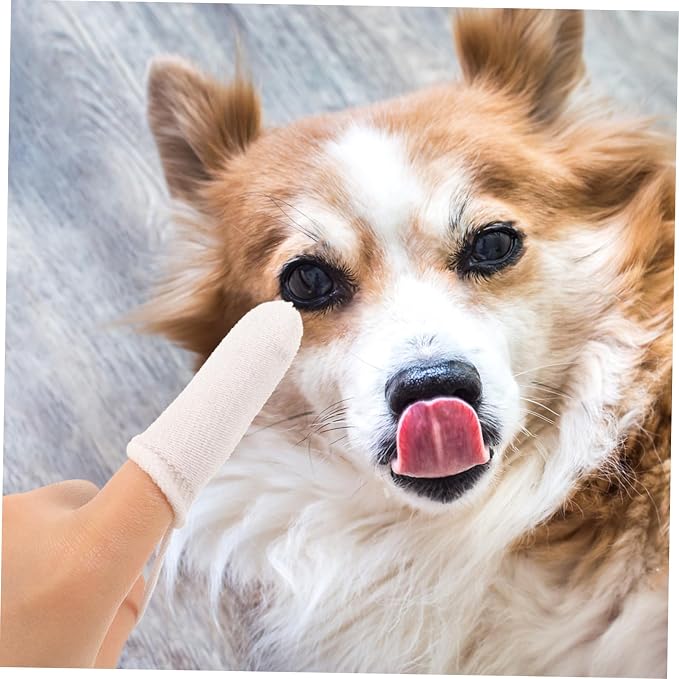 10pcs Dog Finger Toothbrush Durable Nylon Pet Tooth Cleaning Brush for Cats and Dogs Effectively Reduces Plaque Freshens Breath for Pet Owners