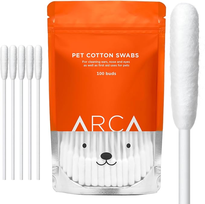 ARCA PET Cotton Swabs for Dogs and Cats, 100 Buds