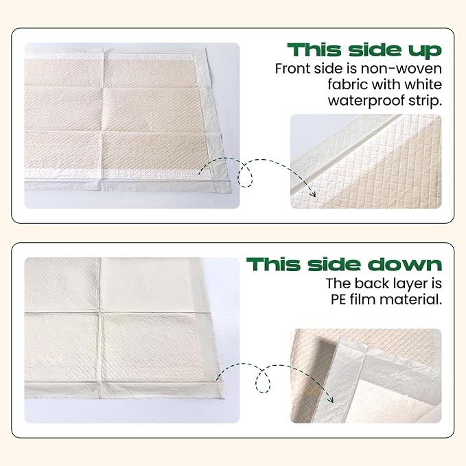 Puppy Pads 100 Count Small 22x22in Bamboo Training Pads Deodorizing Leakproof Quick Drying Dog Pee Pads Super Absorbent Disposable Pee Pads for Dogs Puppies, Doggie, Cats, Rabbits