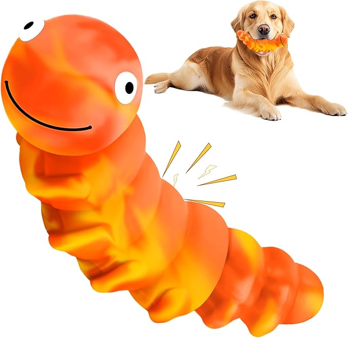 Indestructible Dog Toys for Aggressive Chewers, Tough Toy | Chew Toys for Large and Medium Dogs, Squeaky Rubber & Beef-Flavored Nylon, Dental Care, Boredom & Anxiety Relief