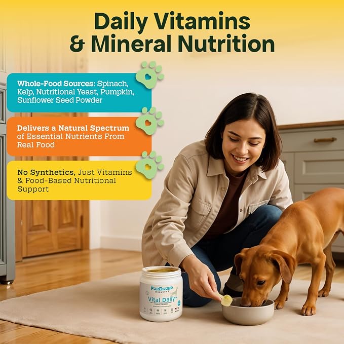 Dog Multivitamin Powder, Skin Coat Joint & Gut, Cheesy Beef