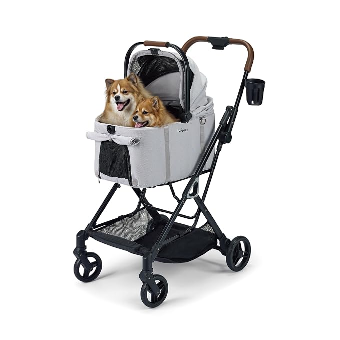 ibiyaya Tinker 3-in-1 Pet Stroller - Silver Gray