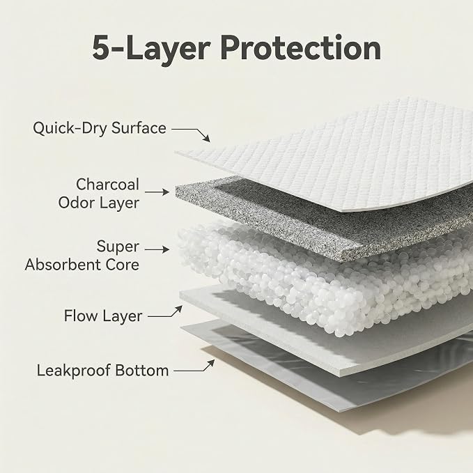 50 Count Dog Pee Pads, Super Absorbent Puppy Training Pads, Leak-Proof & Odor Control Disposable XL 28×34 Potty Pads for Dogs, Puppies, Doggie and Pets