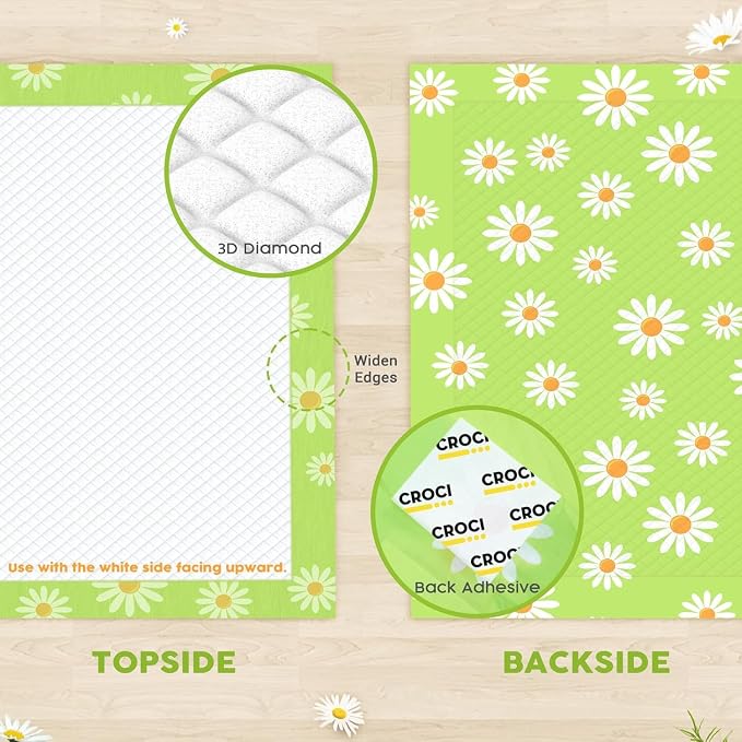 CROCI Pee Pads for Dogs 28x34in 40 Counts, Daisy Scented Puppy Pads 30x36in 40 Counts
