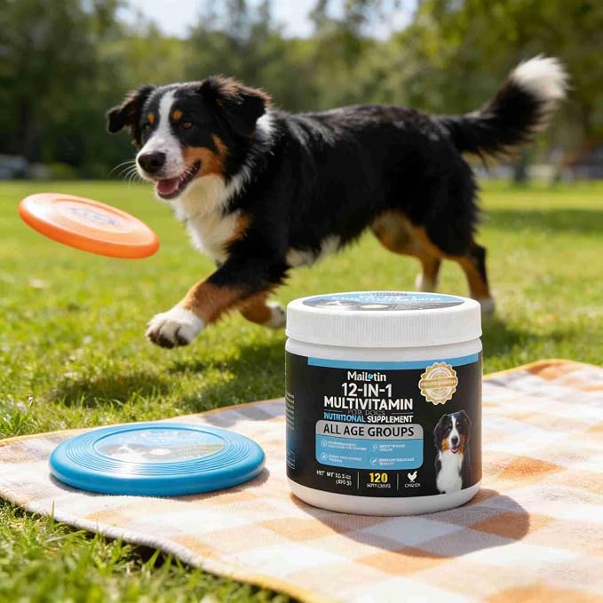 12-in-1 Dog Multivitamin Chews - All Ages, Joint & Immune Support, Daily Nutritional Supplement for Dogs